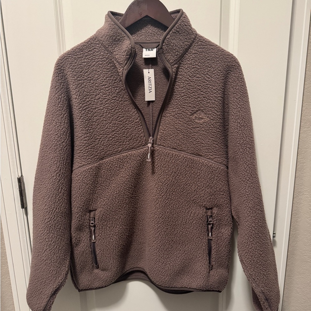 Aritzia Polartec® Thermal Pro™ 1/2 Zip Sweater in Smoked Eggplant - Picture 7 of 9